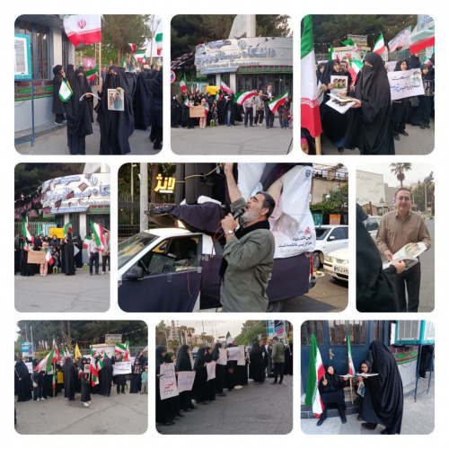 حضور دانشجویان و اساتید بسیجی در اجتماع علیه حملات رژیم صهیونیستی و آمریکا به مراکز علمی و دانشگاه ها